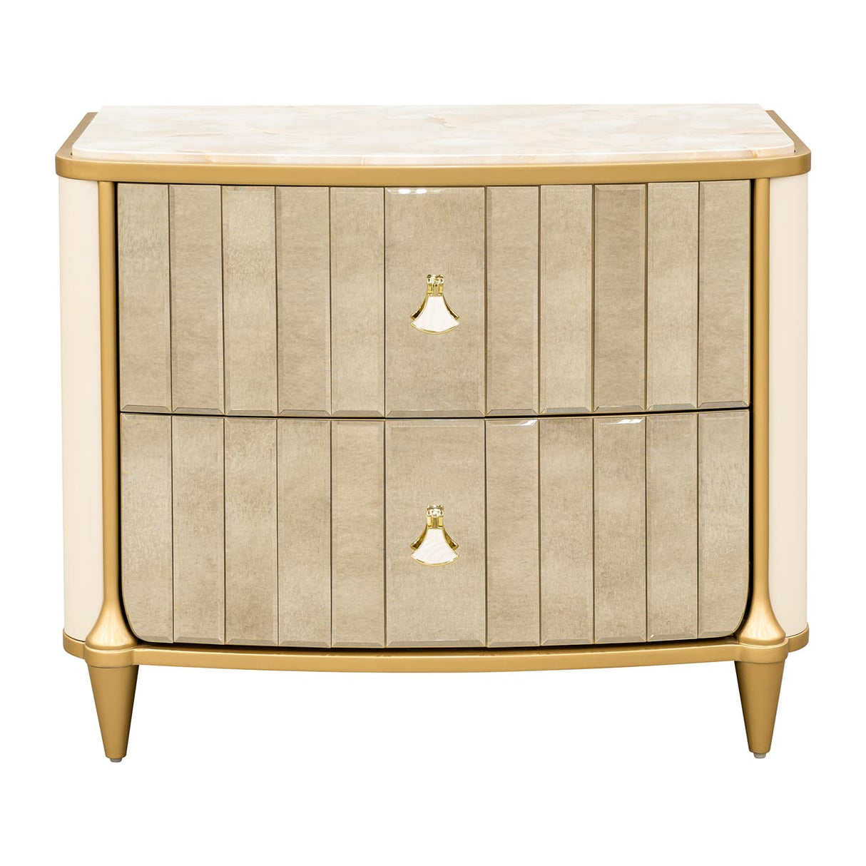 Scotts Square Light Champagne Nightstand from Michael Amini - Luna Furniture