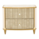 Scotts Square Light Champagne Nightstand from Michael Amini - Luna Furniture