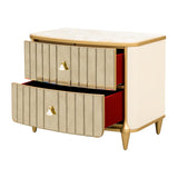 Scotts Square Light Champagne Nightstand from Michael Amini - Luna Furniture