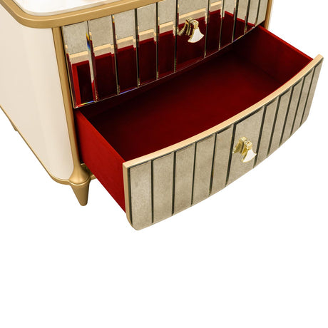 Scotts Square Light Champagne Nightstand from Michael Amini - Luna Furniture