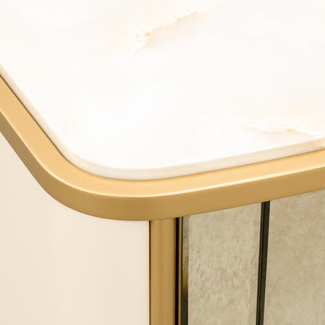 Scotts Square Light Champagne Nightstand from Michael Amini - Luna Furniture