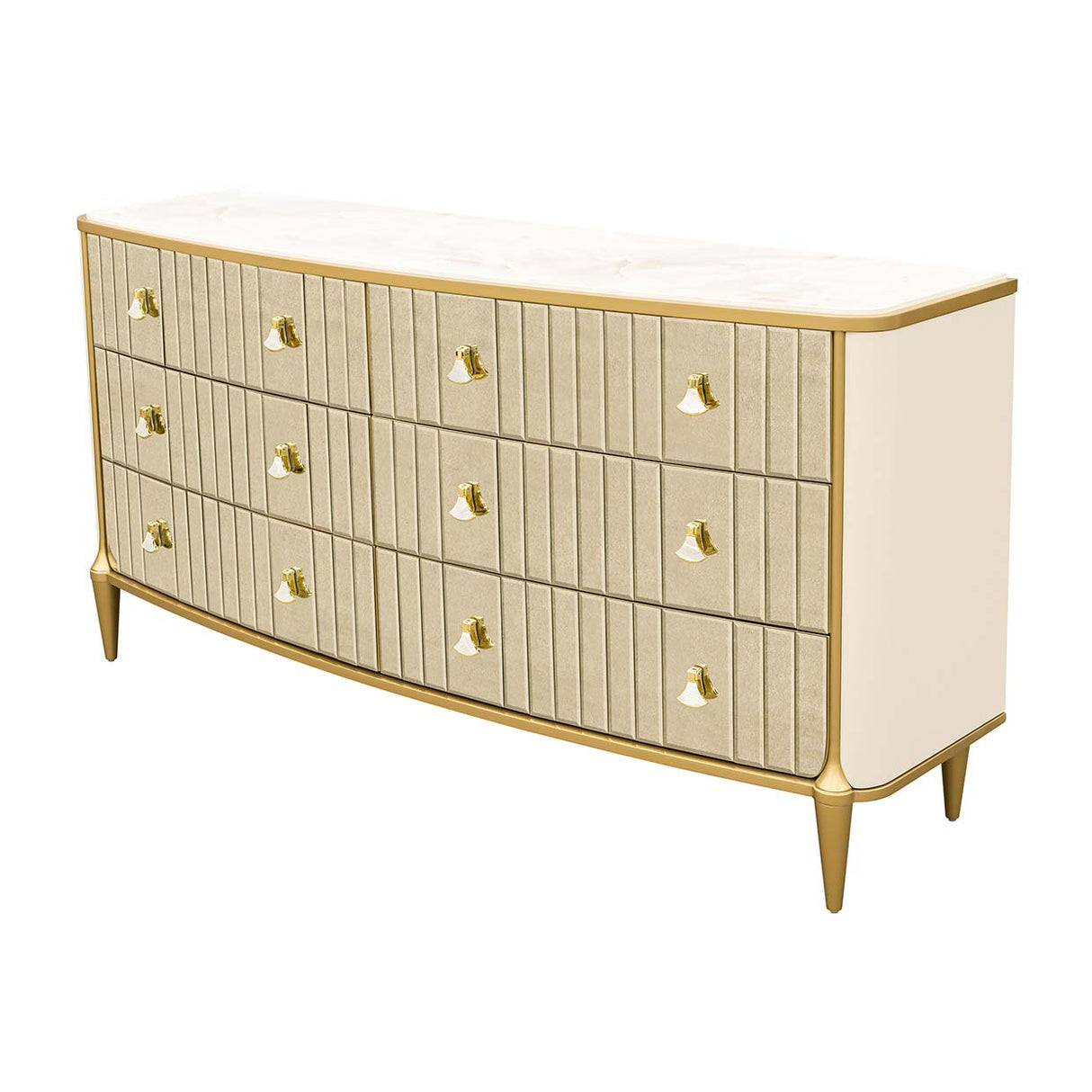 Scotts Square Light Champagne Dresser from Michael Amini - Luna Furniture