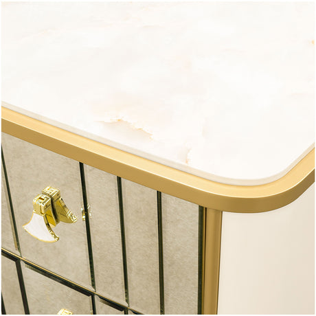 Scotts Square Light Champagne Dresser from Michael Amini - Luna Furniture
