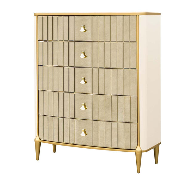 Scotts Square Light Champagne 5-drawer Chest