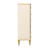 Scotts Square Light Champagne 5-drawer Chest from Michael Amini - Luna Furniture