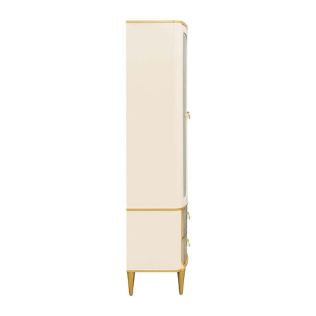 Scotts Square Light Champagne Display Cabinet from Michael Amini - Luna Furniture