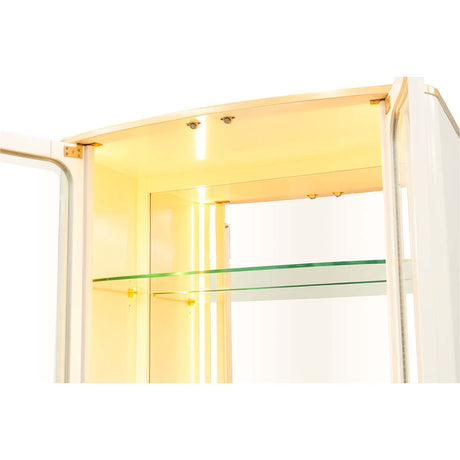 Scotts Square Light Champagne Display Cabinet from Michael Amini - Luna Furniture