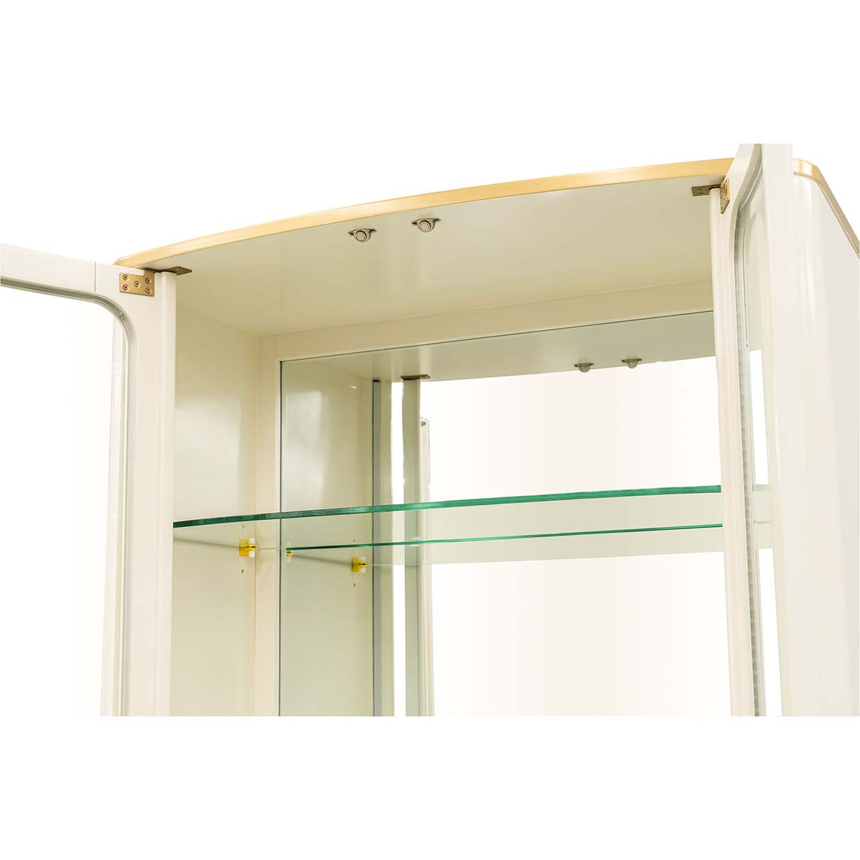Scotts Square Light Champagne Display Cabinet from Michael Amini - Luna Furniture
