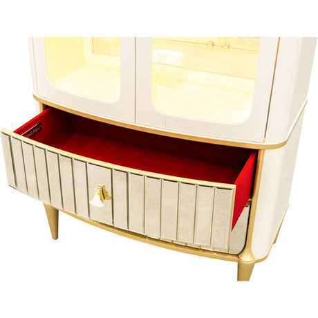 Scotts Square Light Champagne Display Cabinet from Michael Amini - Luna Furniture