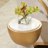 Scotts Square Light Champagne Chairside Table from Michael Amini - Luna Furniture