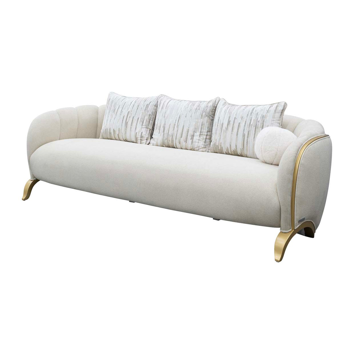 Scotts Square Light Champagne Sofa from Michael Amini - Luna Furniture