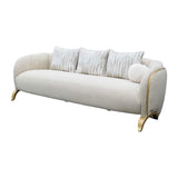 Scotts Square Light Champagne Sofa from Michael Amini - Luna Furniture