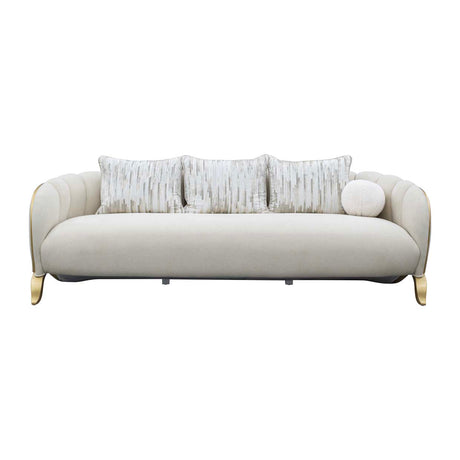 Scotts Square Light Champagne Sofa from Michael Amini - Luna Furniture