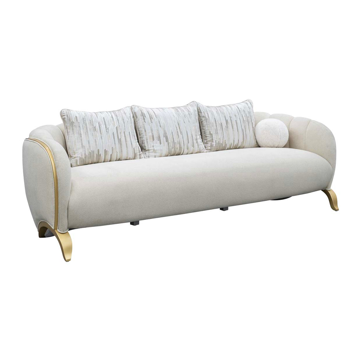 Scotts Square Light Champagne Sofa from Michael Amini - Luna Furniture