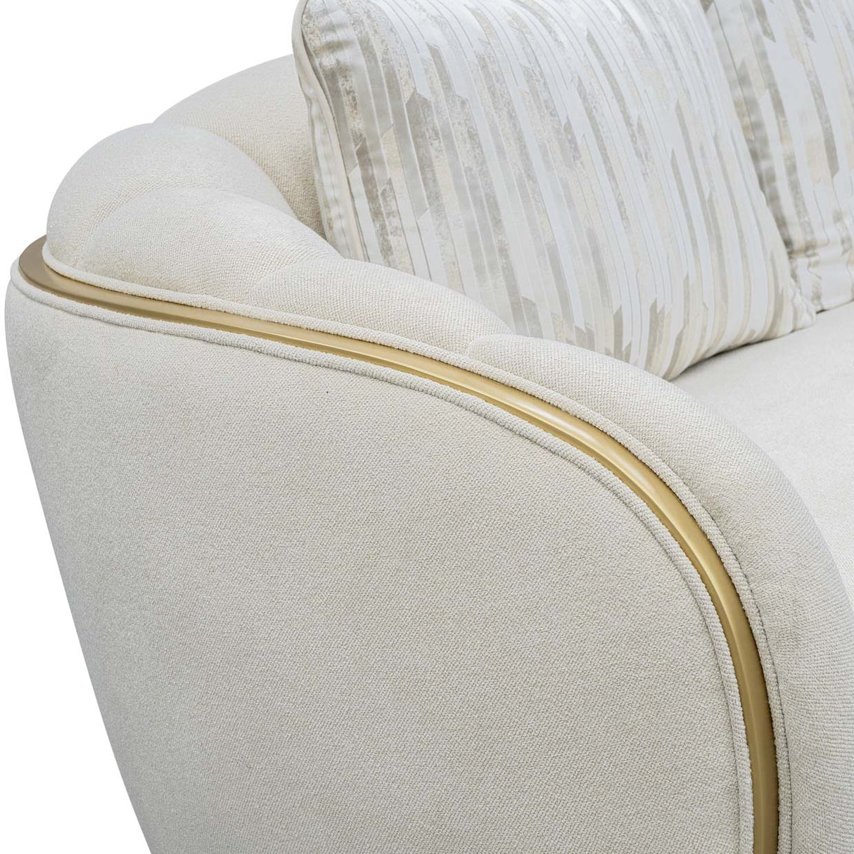 Scotts Square Light Champagne Sofa from Michael Amini - Luna Furniture