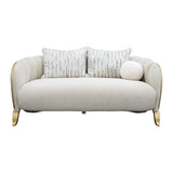 Scotts Square Light Champagne Loveseat from Michael Amini - Luna Furniture