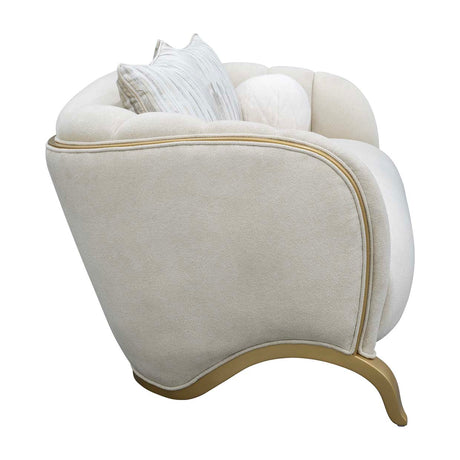 Scotts Square Light Champagne Loveseat from Michael Amini - Luna Furniture