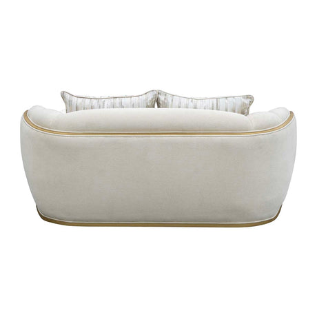 Scotts Square Light Champagne Loveseat from Michael Amini - Luna Furniture
