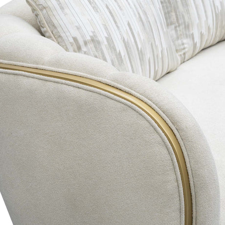 Scotts Square Light Champagne Loveseat from Michael Amini - Luna Furniture