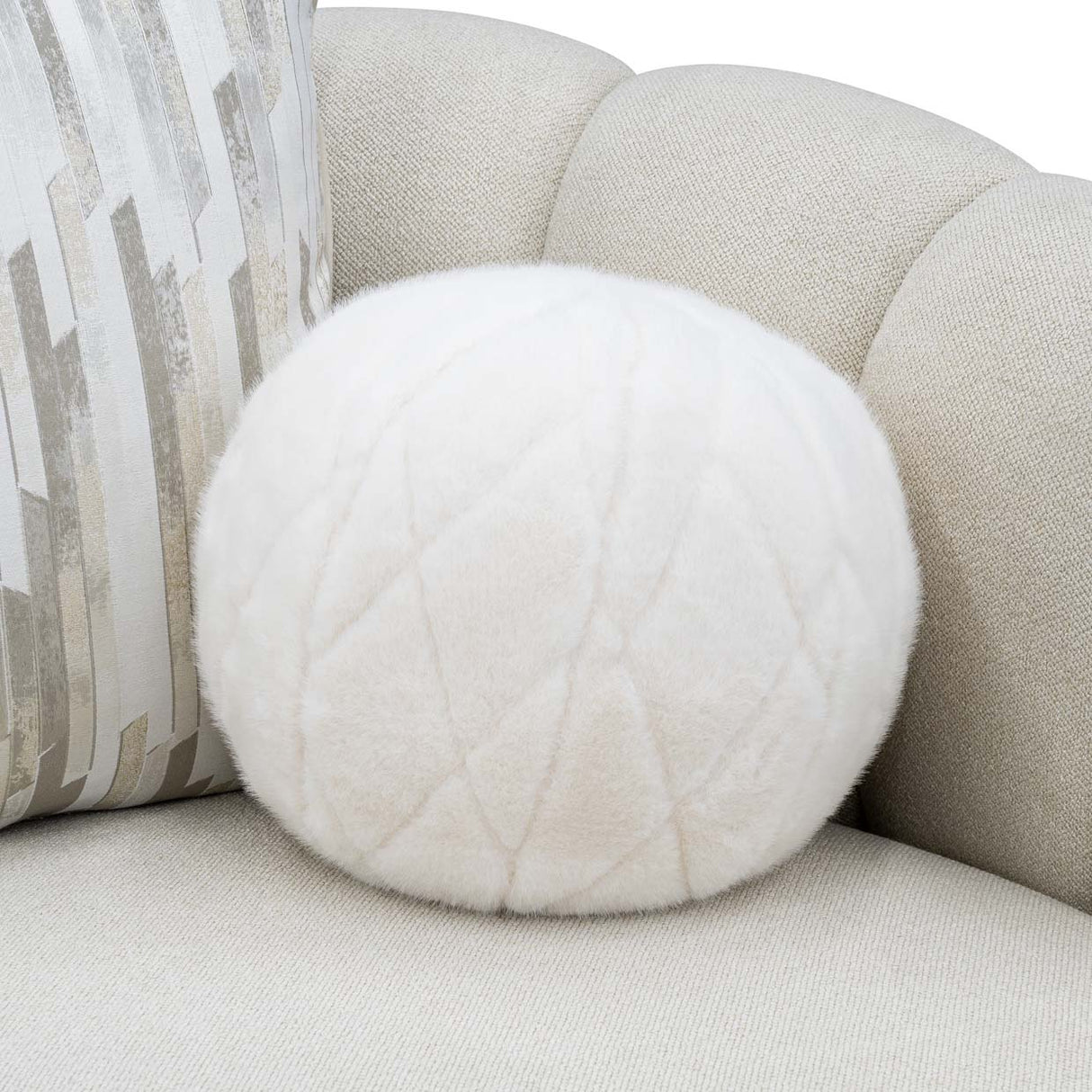 Scotts Square Light Champagne Loveseat from Michael Amini - Luna Furniture