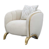 Scotts Square Light Champagne Matching Accent Chair from Michael Amini - Luna Furniture