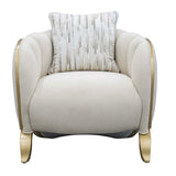 Scotts Square Light Champagne Matching Accent Chair from Michael Amini - Luna Furniture