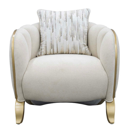 Scotts Square Light Champagne Matching Accent Chair from Michael Amini - Luna Furniture
