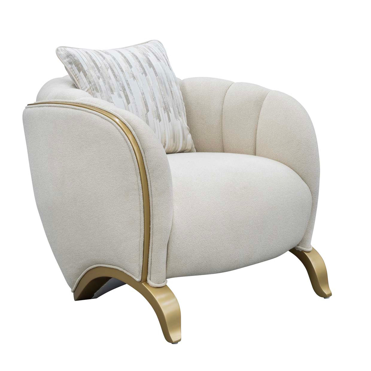Scotts Square Light Champagne Matching Accent Chair from Michael Amini - Luna Furniture