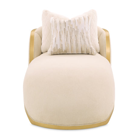 Scotts Square Light Champagne Chaise from Michael Amini - Luna Furniture