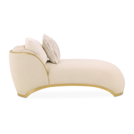 Scotts Square Light Champagne Chaise from Michael Amini - Luna Furniture