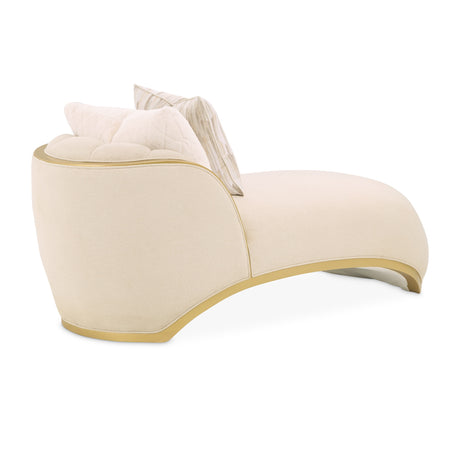Scotts Square Light Champagne Chaise from Michael Amini - Luna Furniture