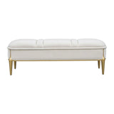 Scotts Square Light Champagne Accent Bench from Michael Amini - Luna Furniture
