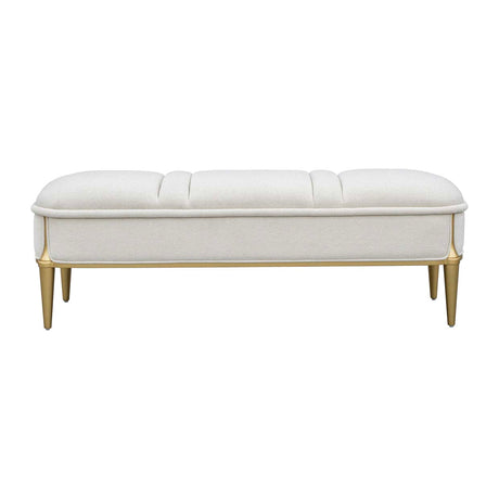 Scotts Square Light Champagne Accent Bench from Michael Amini - Luna Furniture