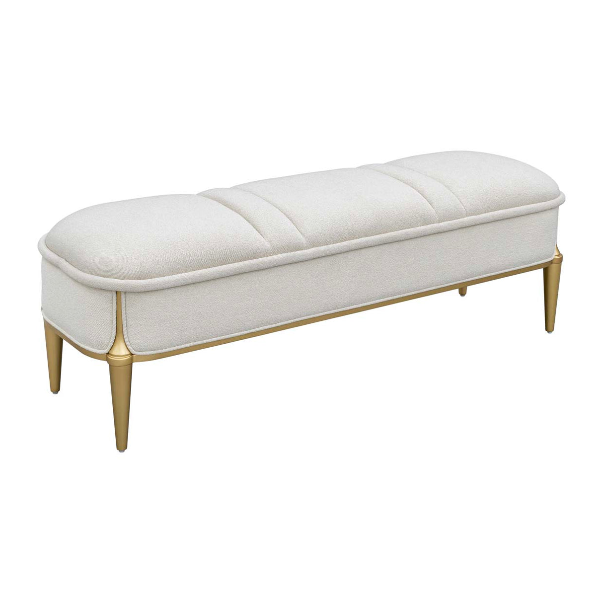 Scotts Square Light Champagne Accent Bench from Michael Amini - Luna Furniture