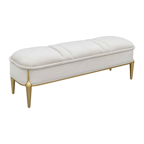 Scotts Square Light Champagne Accent Bench from Michael Amini - Luna Furniture