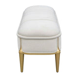 Scotts Square Light Champagne Accent Bench from Michael Amini - Luna Furniture
