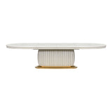 Sirene Creamy Pearl Oval Dining Table from Michael Amini - Luna Furniture