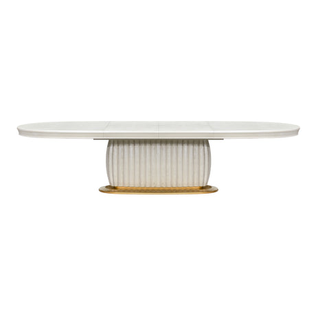 Sirene Creamy Pearl Oval Dining Table from Michael Amini - Luna Furniture