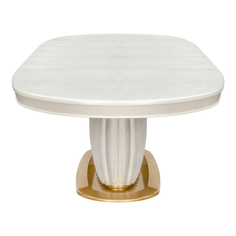 Sirene Creamy Pearl Oval Dining Table from Michael Amini - Luna Furniture
