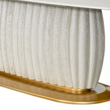Sirene Creamy Pearl Oval Dining Table from Michael Amini - Luna Furniture