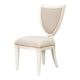 Sirene Creamy Pearl Shield Dining Side Chair from Michael Amini - Luna Furniture