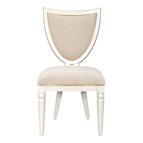 Sirene Creamy Pearl Shield Dining Side Chair from Michael Amini - Luna Furniture