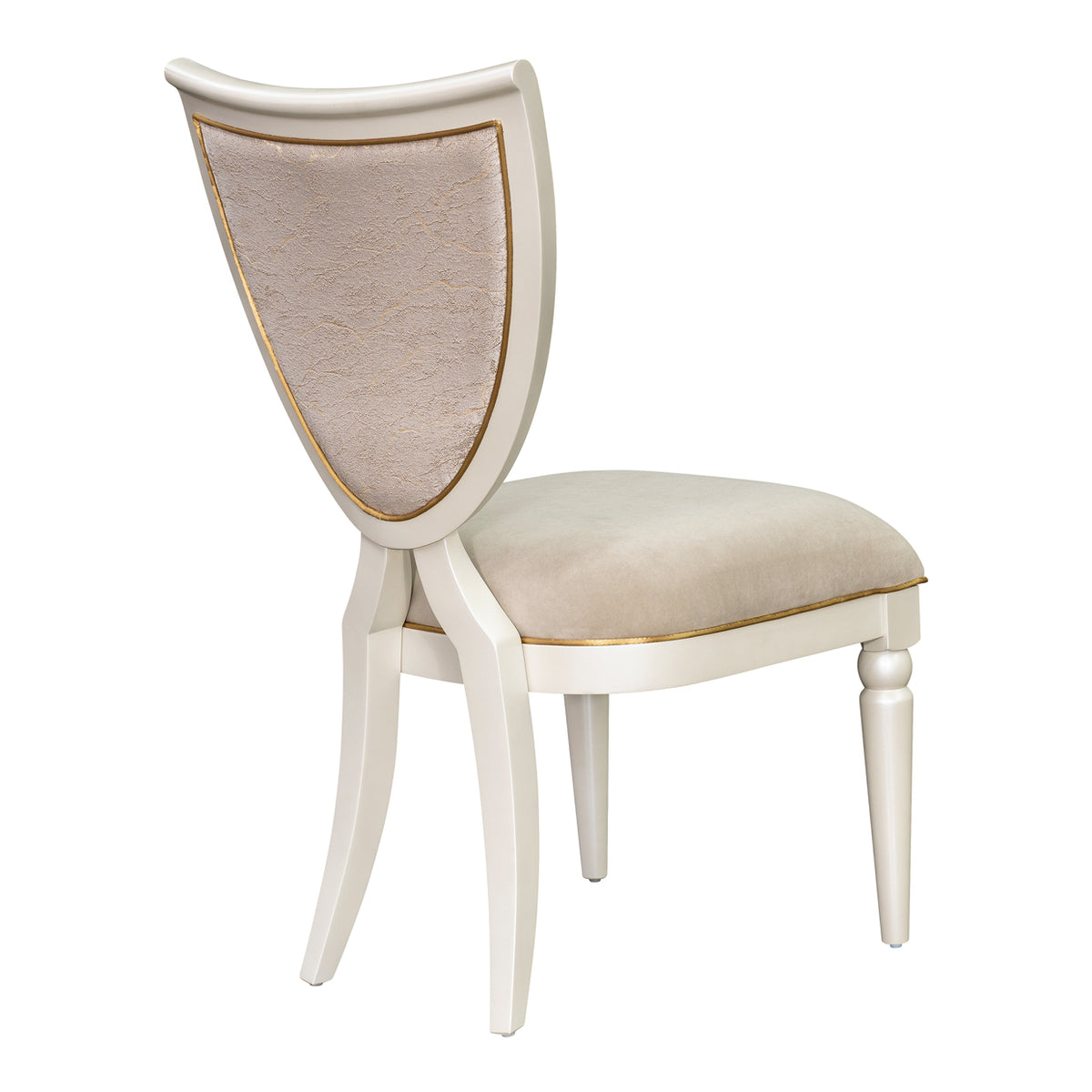 Sirene Creamy Pearl Shield Dining Side Chair from Michael Amini - Luna Furniture