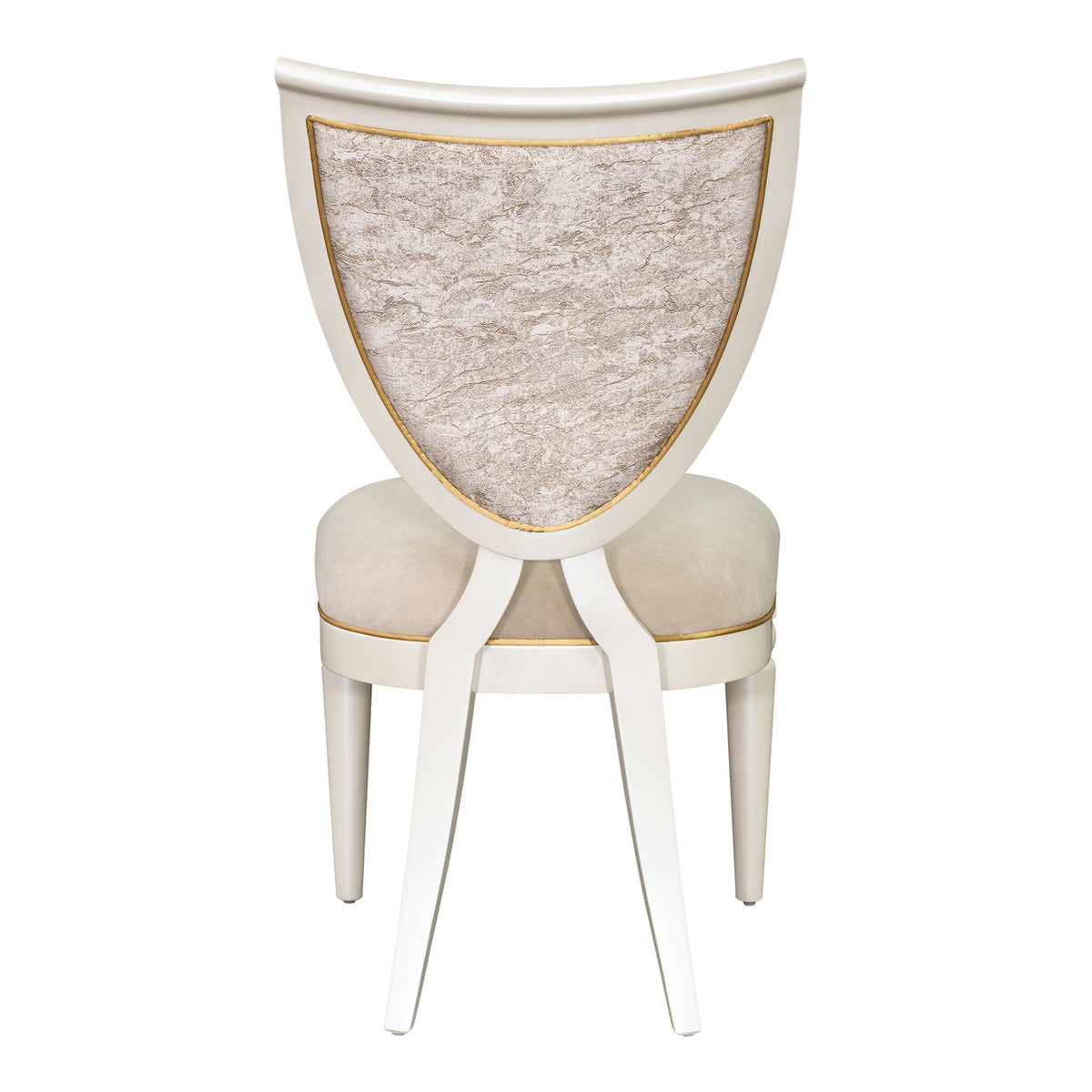 Sirene Creamy Pearl Shield Dining Side Chair from Michael Amini - Luna Furniture