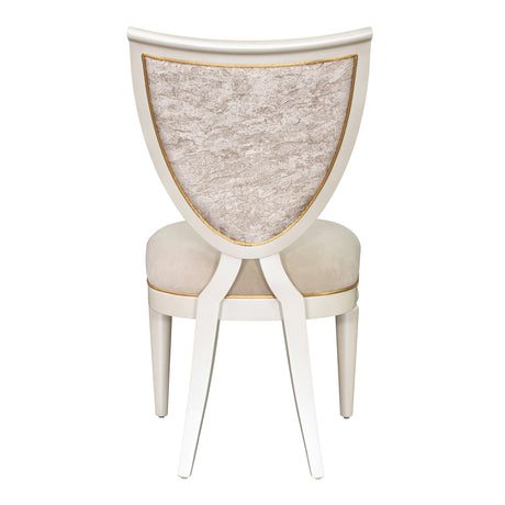 Sirene Creamy Pearl Shield Dining Side Chair from Michael Amini - Luna Furniture