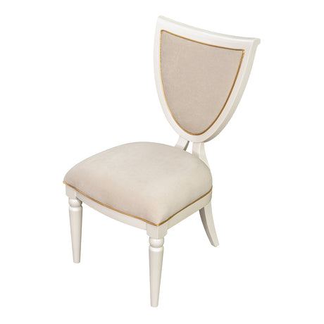 Sirene Creamy Pearl Shield Dining Side Chair from Michael Amini - Luna Furniture