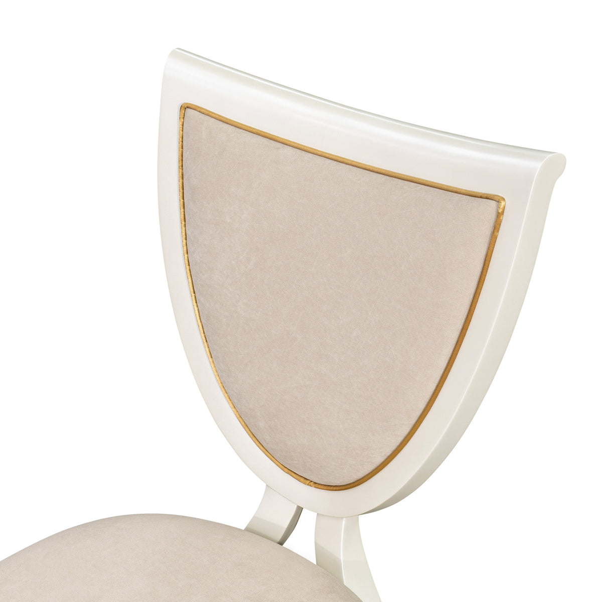 Sirene Creamy Pearl Shield Dining Side Chair from Michael Amini - Luna Furniture