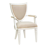 Sirene Creamy Pearl Shield Dining Arm Chair from Michael Amini - Luna Furniture