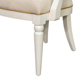 Sirene Creamy Pearl Shield Dining Arm Chair from Michael Amini - Luna Furniture