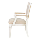 Sirene Creamy Pearl Shield Dining Arm Chair from Michael Amini - Luna Furniture